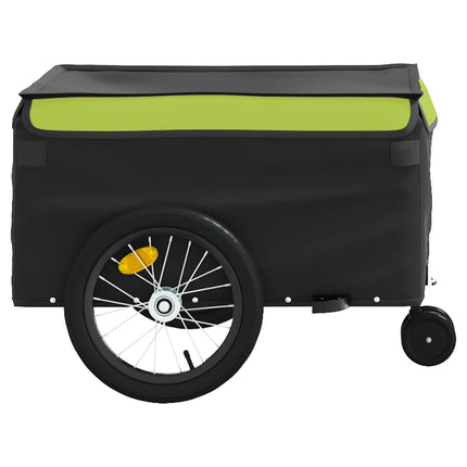 cykelanhænger 45 kg jern sort og grøn