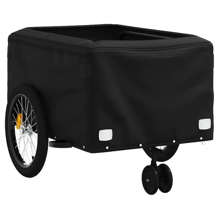 cykelanhænger 45 kg jern sort og orange