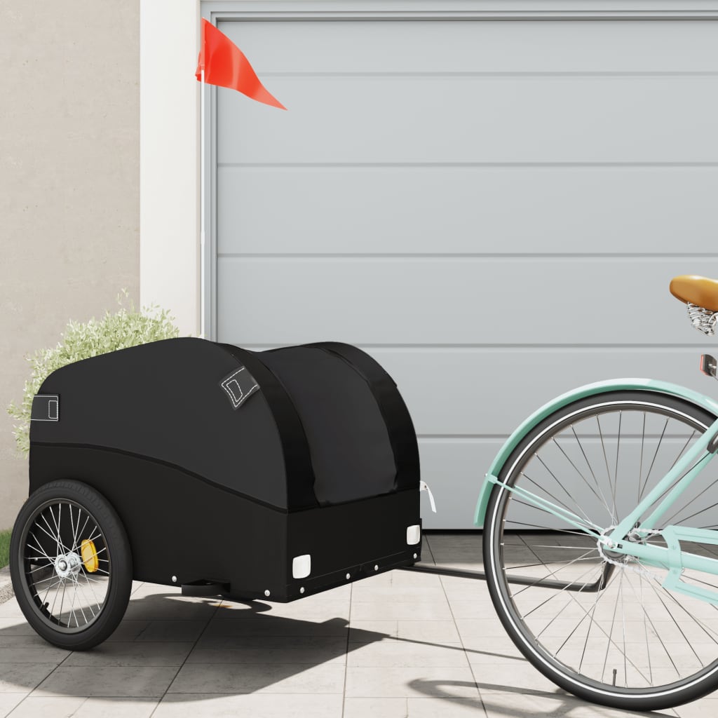 Cykelanhænger 45 kg - jern, sort
