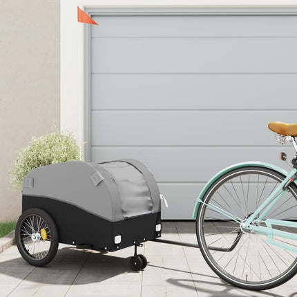 cykelanhænger 45 kg jern sort og grå