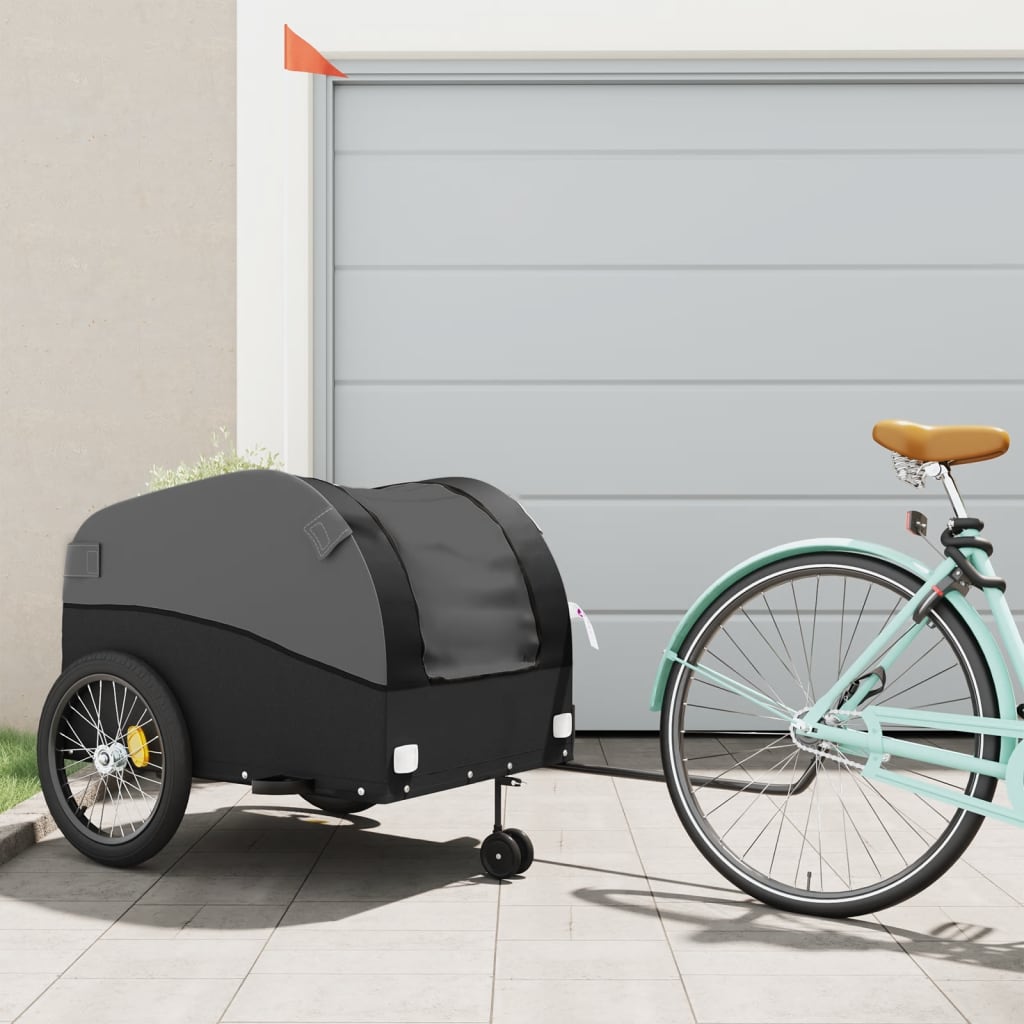 Cykelanhænger 45 kg i jern - sort