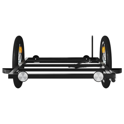 cykelanhænger 126x63x34 cm jern sort