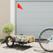 cykelanhænger 126x63x34 cm jern sort