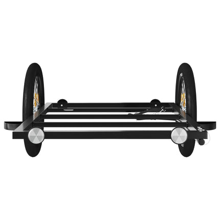 cykelanhænger 135x68x37 cm jern sort