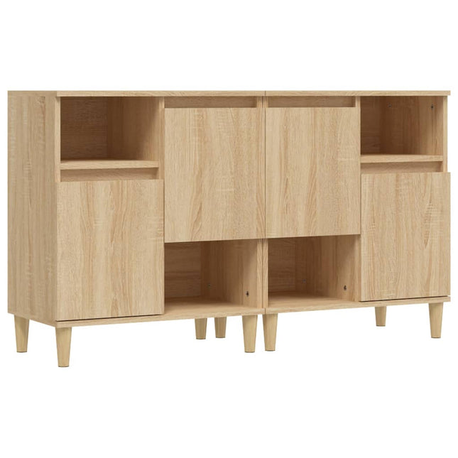 skænke 2 stk. 60x35x70 cm konstrueret træ sonoma-eg