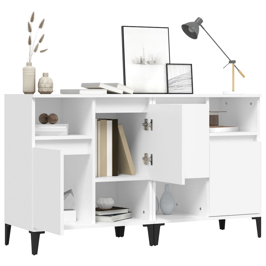 skænke 2 stk. 60x35x70 cm konstrueret træ hvid