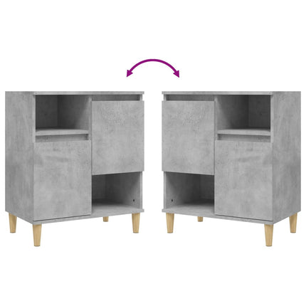 skænke 3 stk. 60x35x70 cm konstrueret træ betongrå