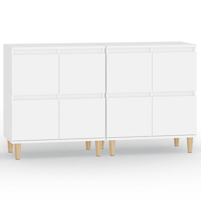 skænke 2 stk. 60x35x70 cm konstrueret træ hvid