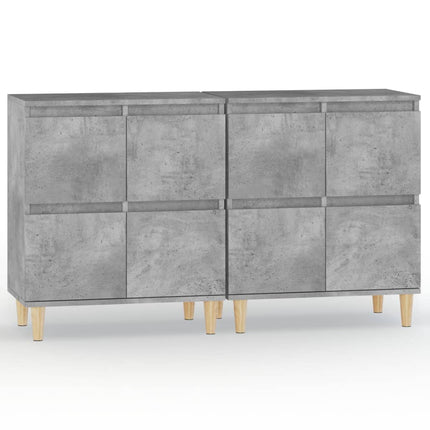 skænke 2 stk. 60x35x70 cm konstrueret træ betongrå