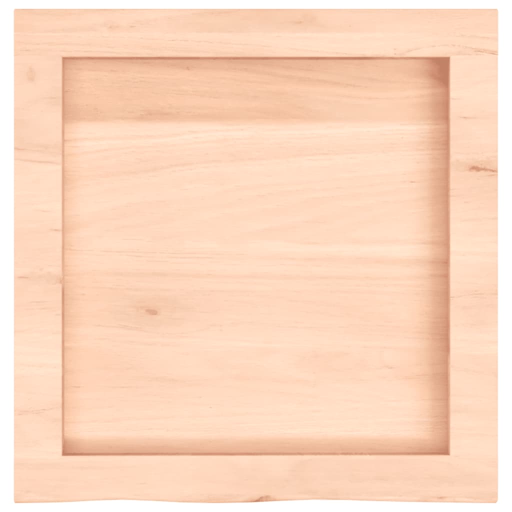bordplade til badeværelse 40x40x(2-6) cm massivt træ ubehandlet