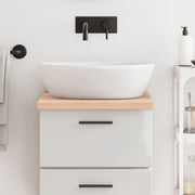 bordplade til badeværelse 40x60x(2-4) cm massivt træ ubehandlet