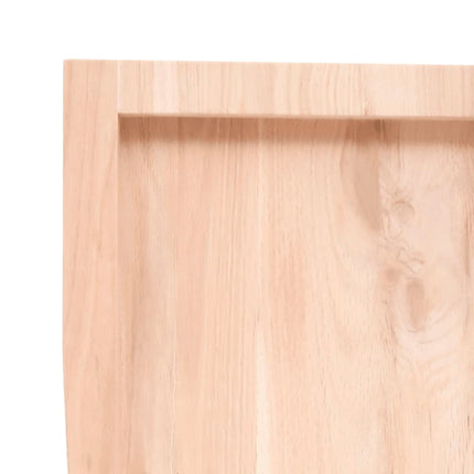 bordplade til badeværelse 40x60x(2-6) cm massivt træ ubehandlet