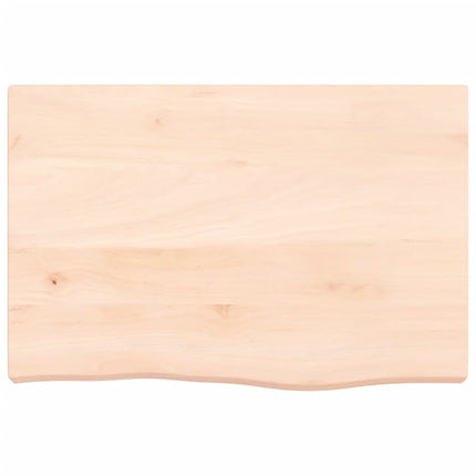 bordplade til badeværelse 60x40x(2-6) cm massivt træ ubehandlet