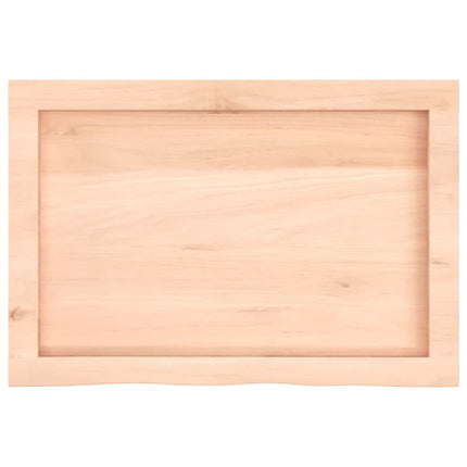 bordplade til badeværelse 60x40x(2-6) cm massivt træ ubehandlet