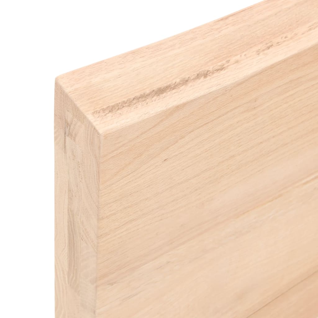 bordplade til badeværelse 60x40x(2-6) cm massivt træ ubehandlet