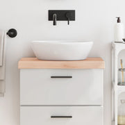 bordplade til badeværelse 60x40x(2-6) cm massivt træ ubehandlet