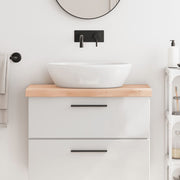 bordplade til badeværelse 80x30x(2-6) cm massivt træ ubehandlet