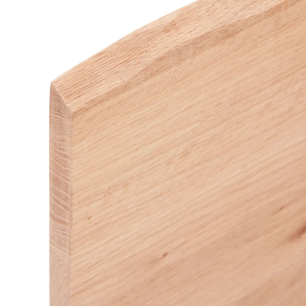 bordplade til badeværelse 40x50x2 cm massivt træ lysebrun