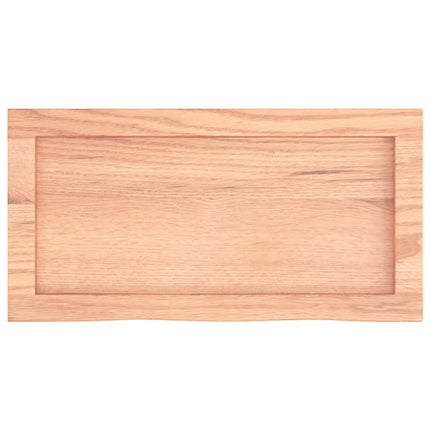 bordplade til badeværelse 60x30x(2-6) cm massivt træ lysebrun