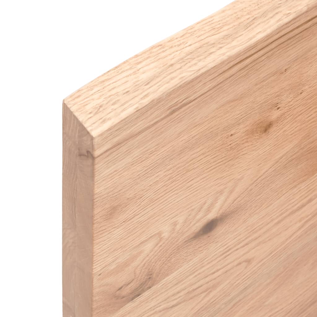 bordplade til badeværelse 80x30x(2-4) cm massivt træ lysebrun