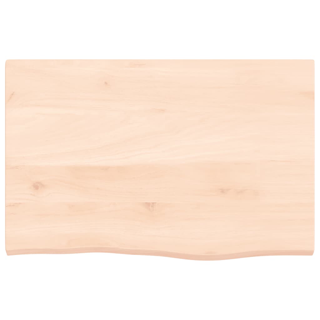 bordplade 60x40x2 cm ubehandlet massivt egetræ