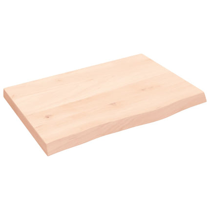 bordplade 60x40x(2-4) cm ubehandlet massivt egetræ