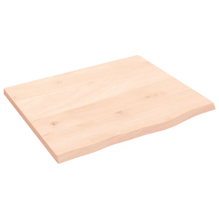 bordplade 60x50x2 cm ubehandlet massivt egetræ
