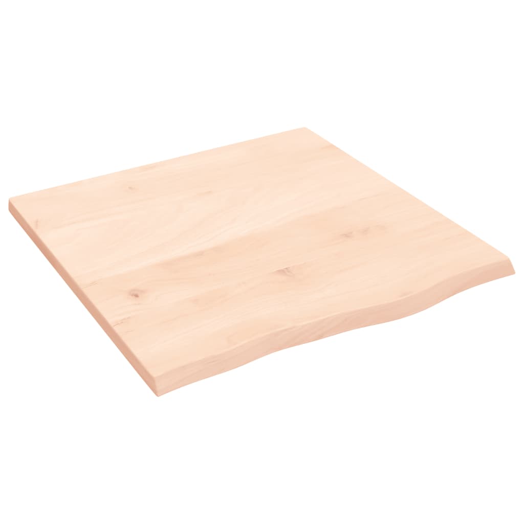 bordplade 60x60x2 cm ubehandlet massivt egetræ