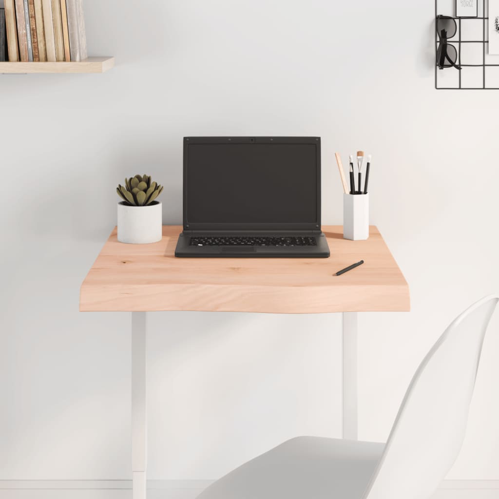 bordplade 60x60x(2-6) cm ubehandlet massivt egetræ billede