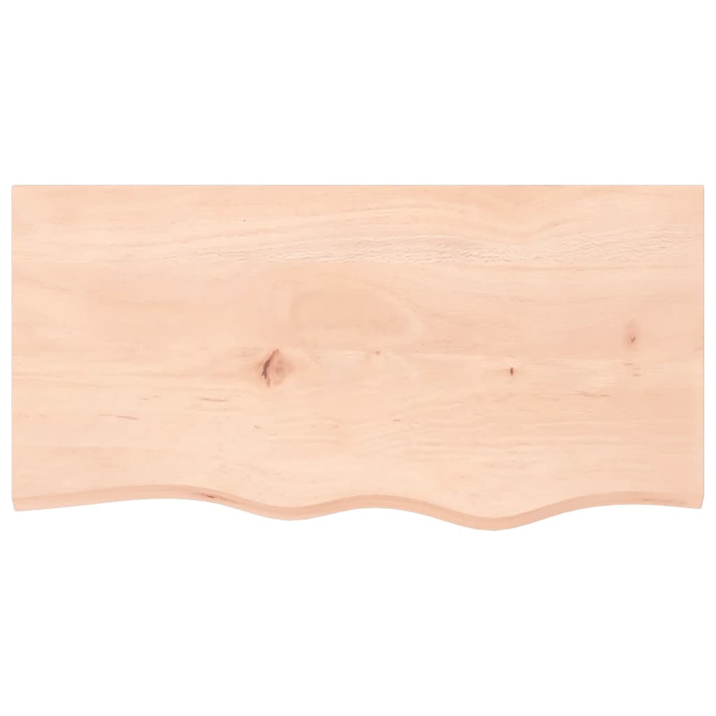 bordplade 80x40x2 cm ubehandlet massivt egetræ