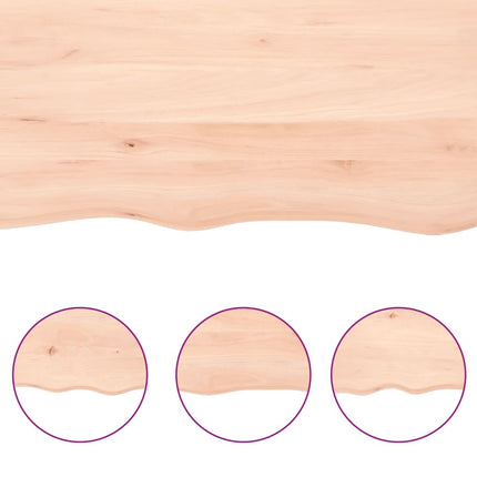 bordplade 100x40x(2-6) cm ubehandlet massivt egetræ