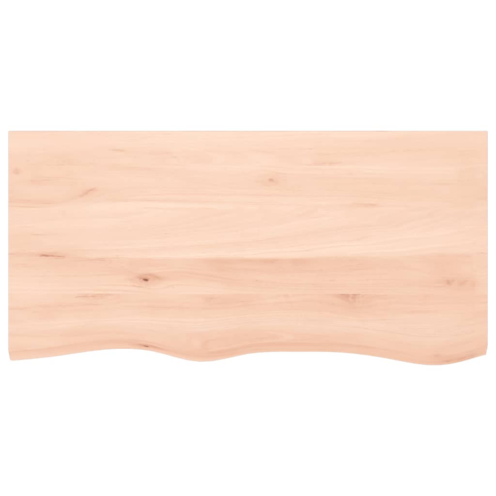 bordplade 100x50x2 cm ubehandlet massivt egetræ