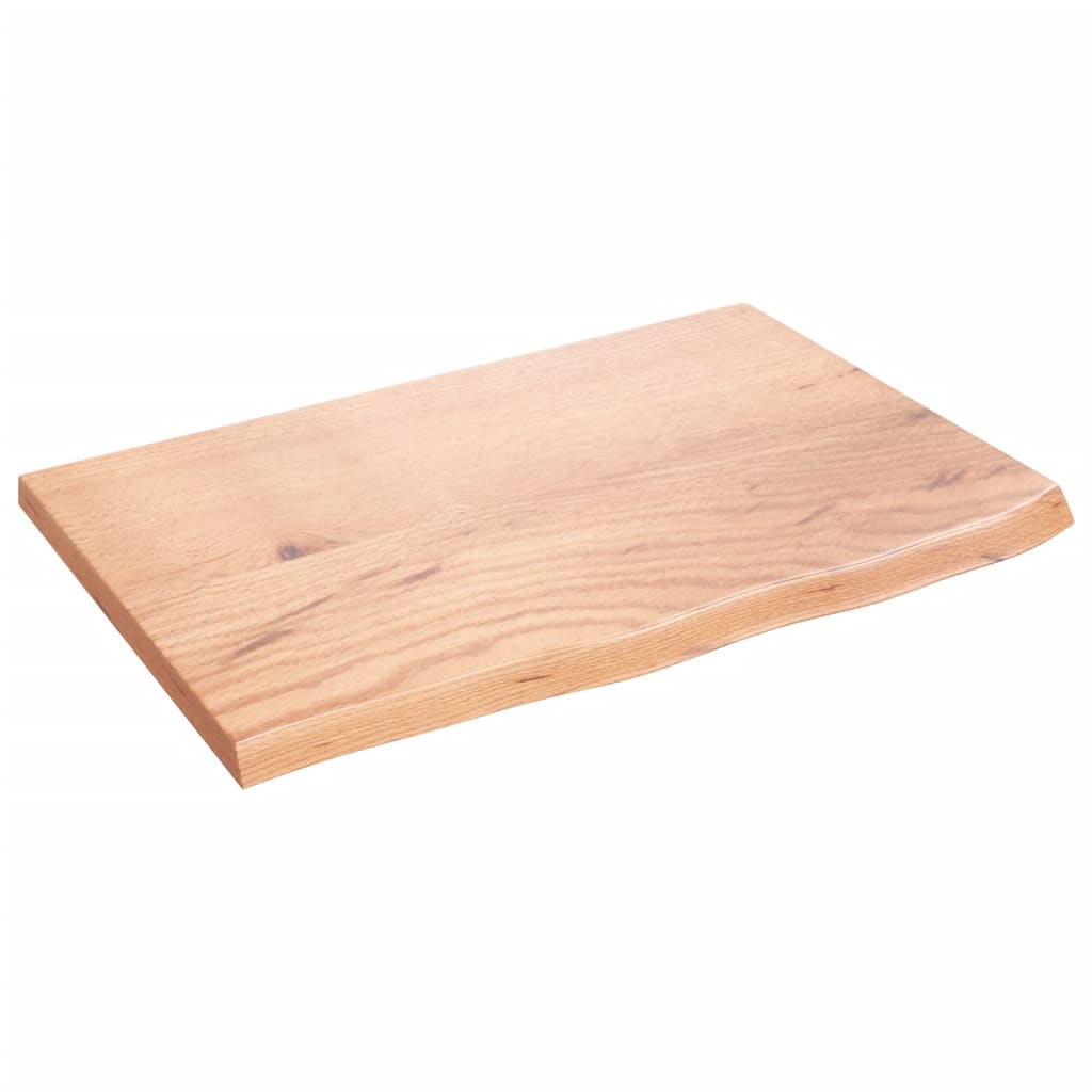 bordplade 60x40x2 cm behandlet massivt eg lysebrun