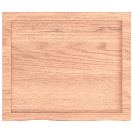 bordplade 60x50x(2-6) cm behandlet massivt egetræ lysebrun