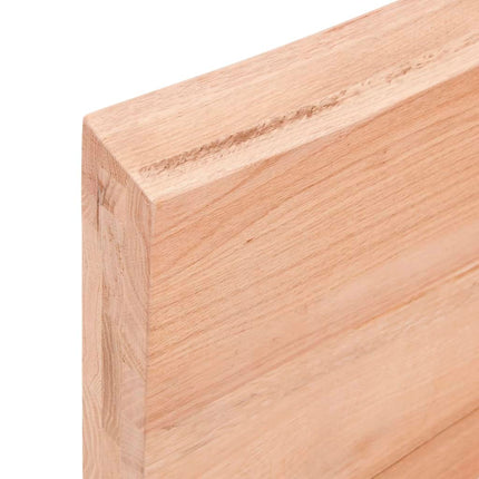 bordplade 60x60x(2-6) cm behandlet massivt egetræ lysebrun