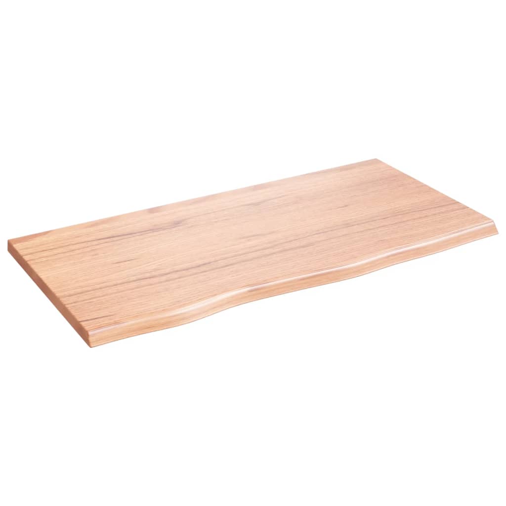 bordplade 80x40x2 cm behandlet massivt eg lysebrun