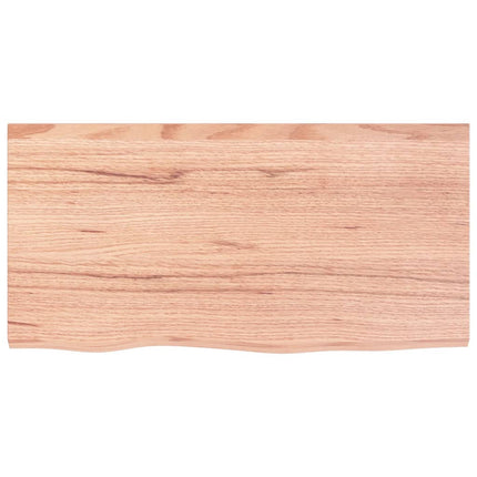 bordplade 80x40x2 cm behandlet massivt eg lysebrun