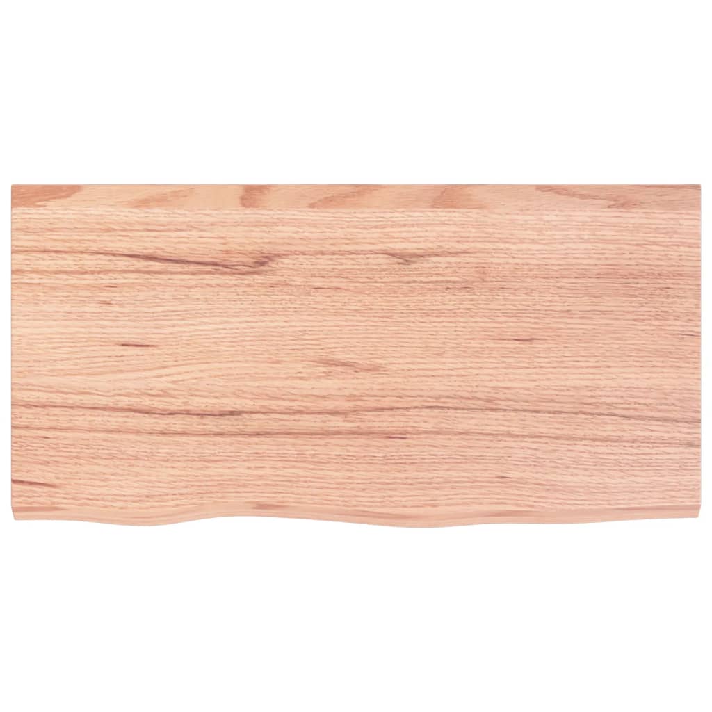 bordplade 80x40x2 cm behandlet massivt eg lysebrun