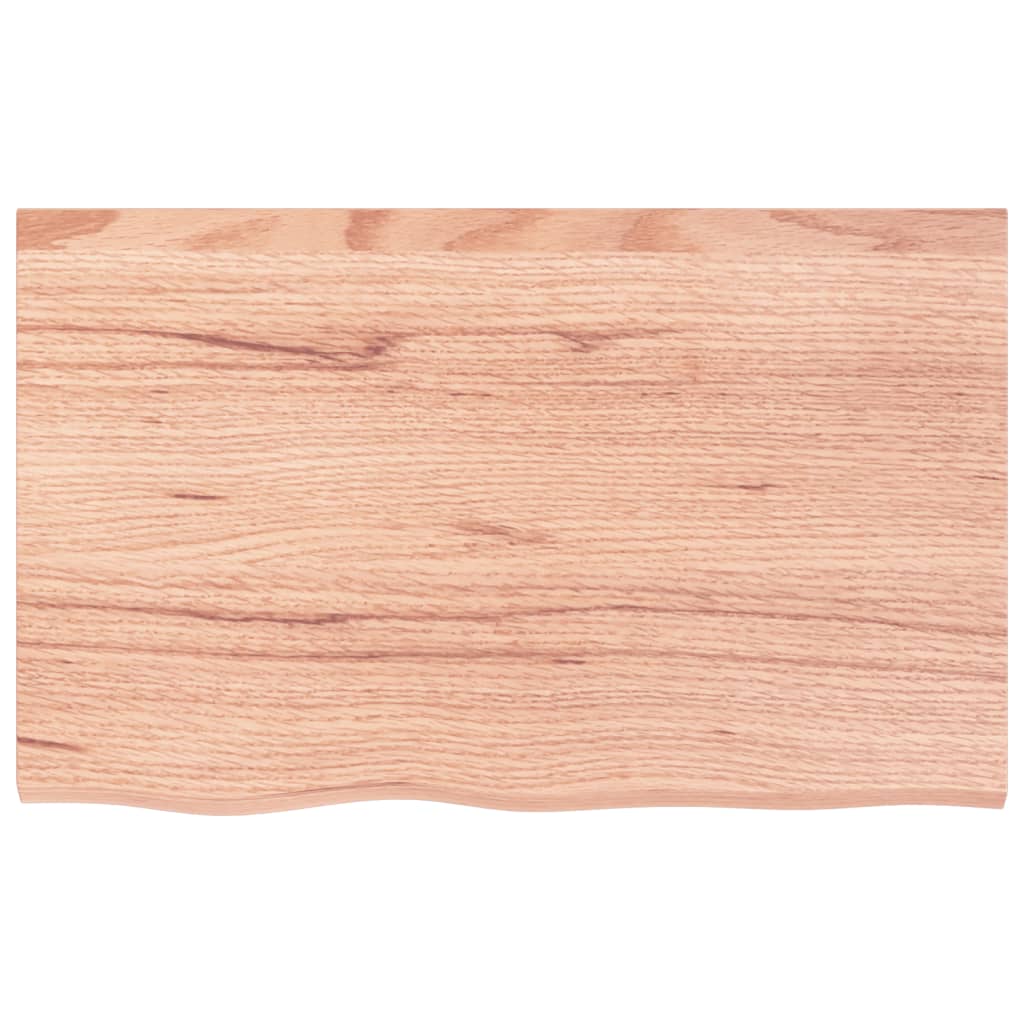 bordplade 80x50x2 cm behandlet massivt eg lysebrun