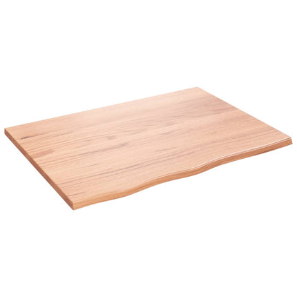bordplade 80x60x2 cm behandlet massivt eg lysebrun