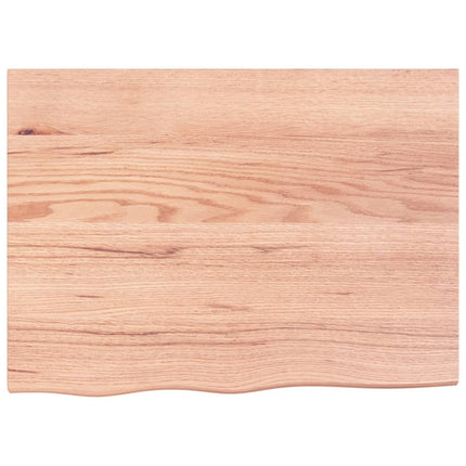 bordplade 80x60x2 cm behandlet massivt eg lysebrun
