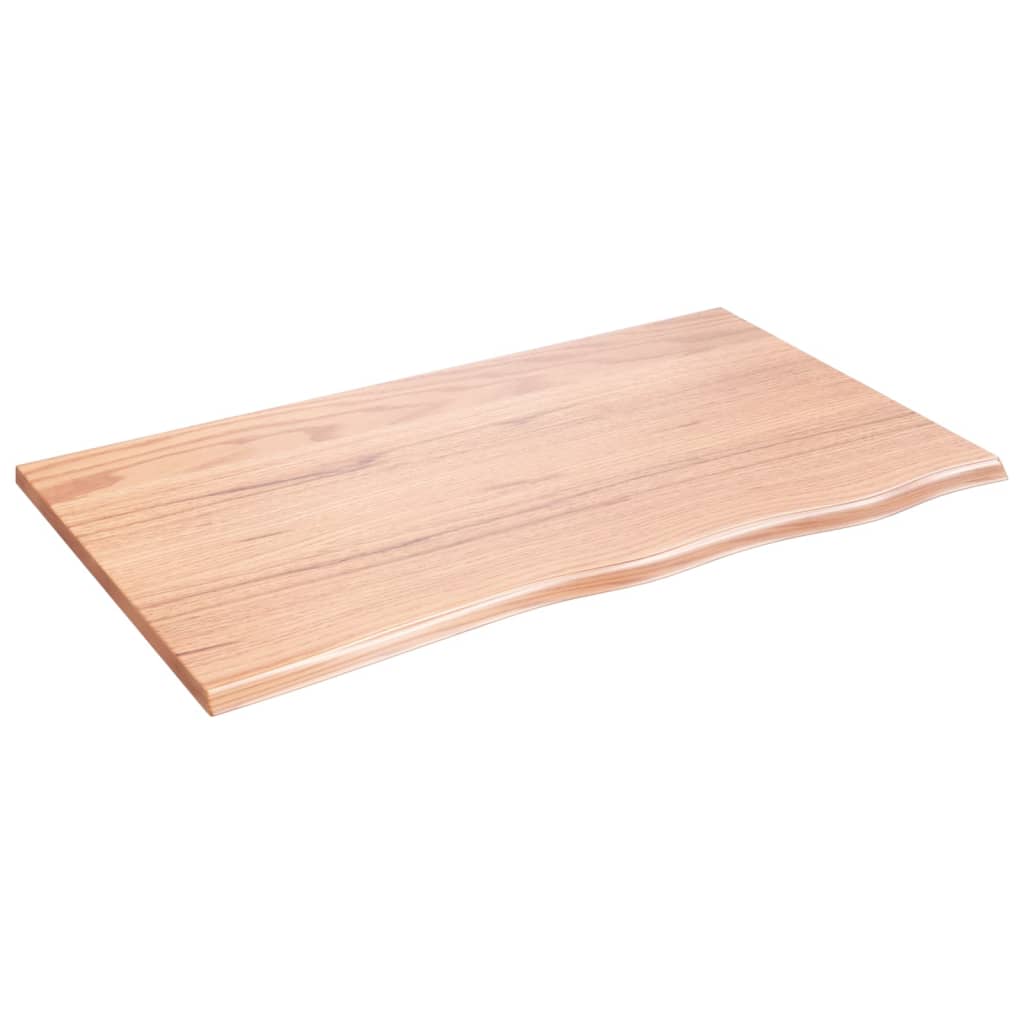 bordplade 100x60x2 cm behandlet massivt eg lysebrun