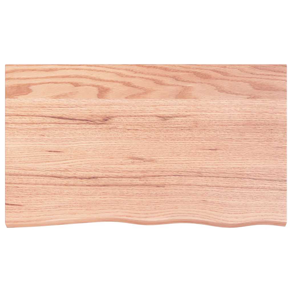 bordplade 100x60x2 cm behandlet massivt eg lysebrun