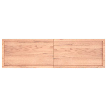 bordplade 180x50x(2-6) cm behandlet massivt egetræ lysebrun