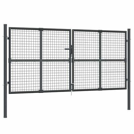 havelåge i net antracitgrå 300x125 cm galvaniseret stål