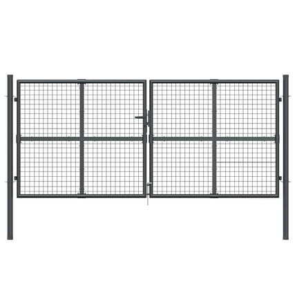 havelåge i net antracitgrå 300x125 cm galvaniseret stål