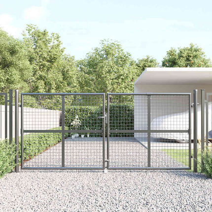 havelåge i net antracitgrå 300x125 cm galvaniseret stål