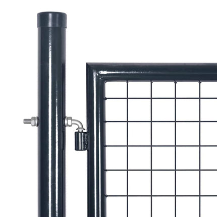 havelåge i net antracitgrå 400x125 cm galvaniseret stål