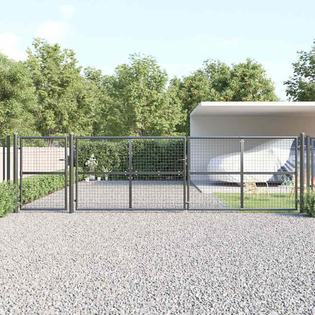 havelåge i net antracitgrå 500x125 cm galvaniseret stål