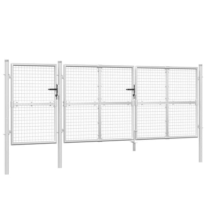 havelåge i net sølv 400x125 cm galvaniseret stål